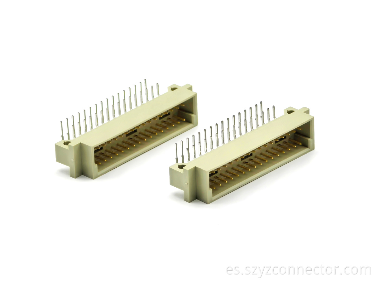 DIN 41612 Conector Dual fila Ángulo recto Macho 2*16p Din 41612 Connector Dual Row Right Angle Male 2*16P
